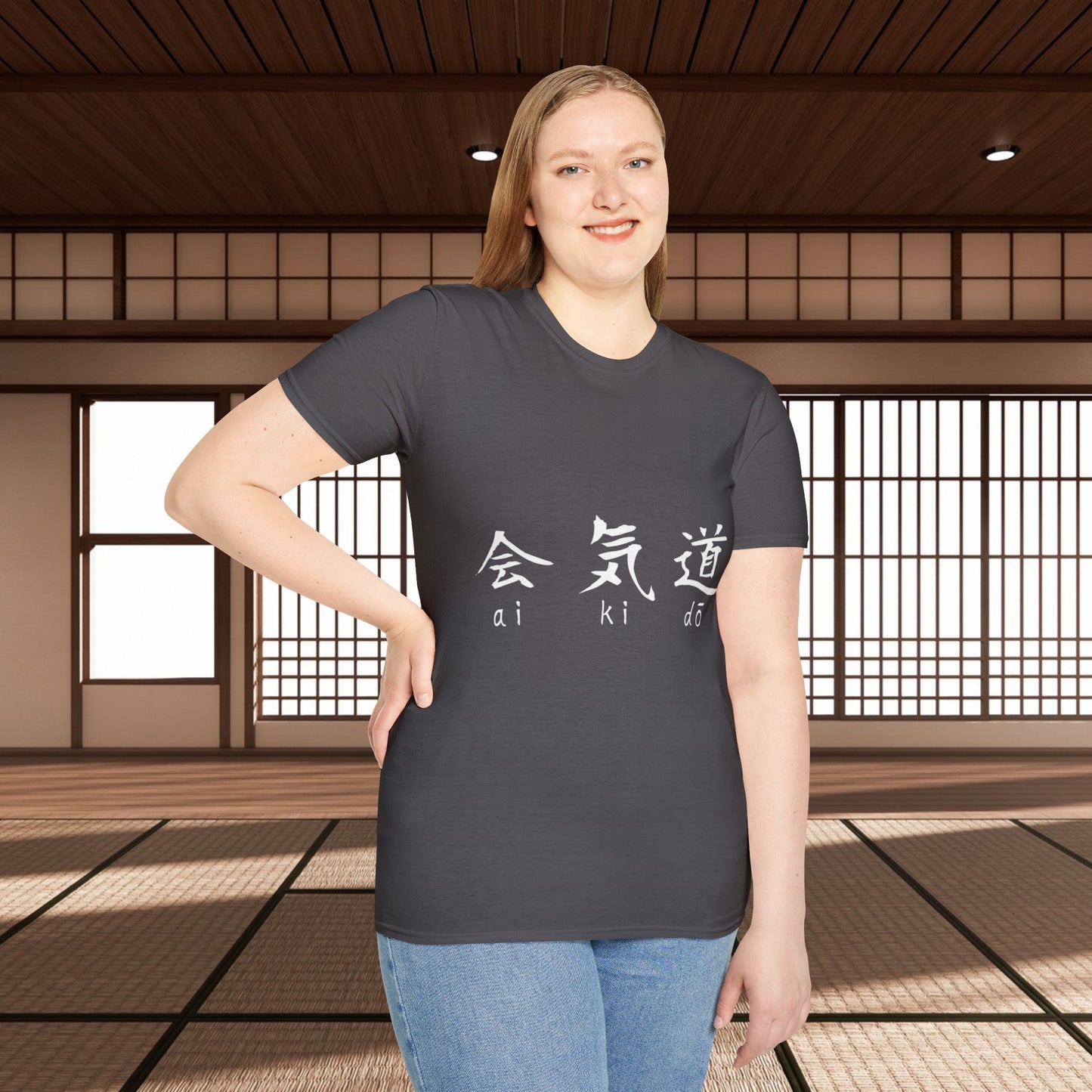 Aikido Kanjis Unisex Softstyle T-Shirt